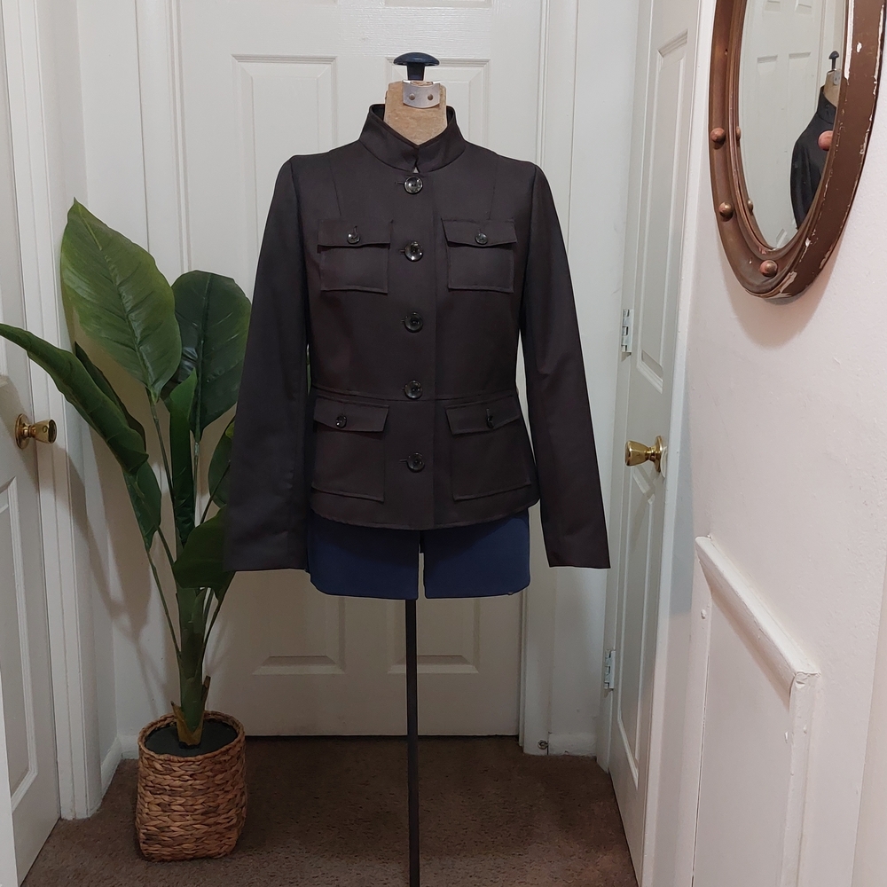 Kenneth Cole New York Chocolate Safari Blazer Size 6/8